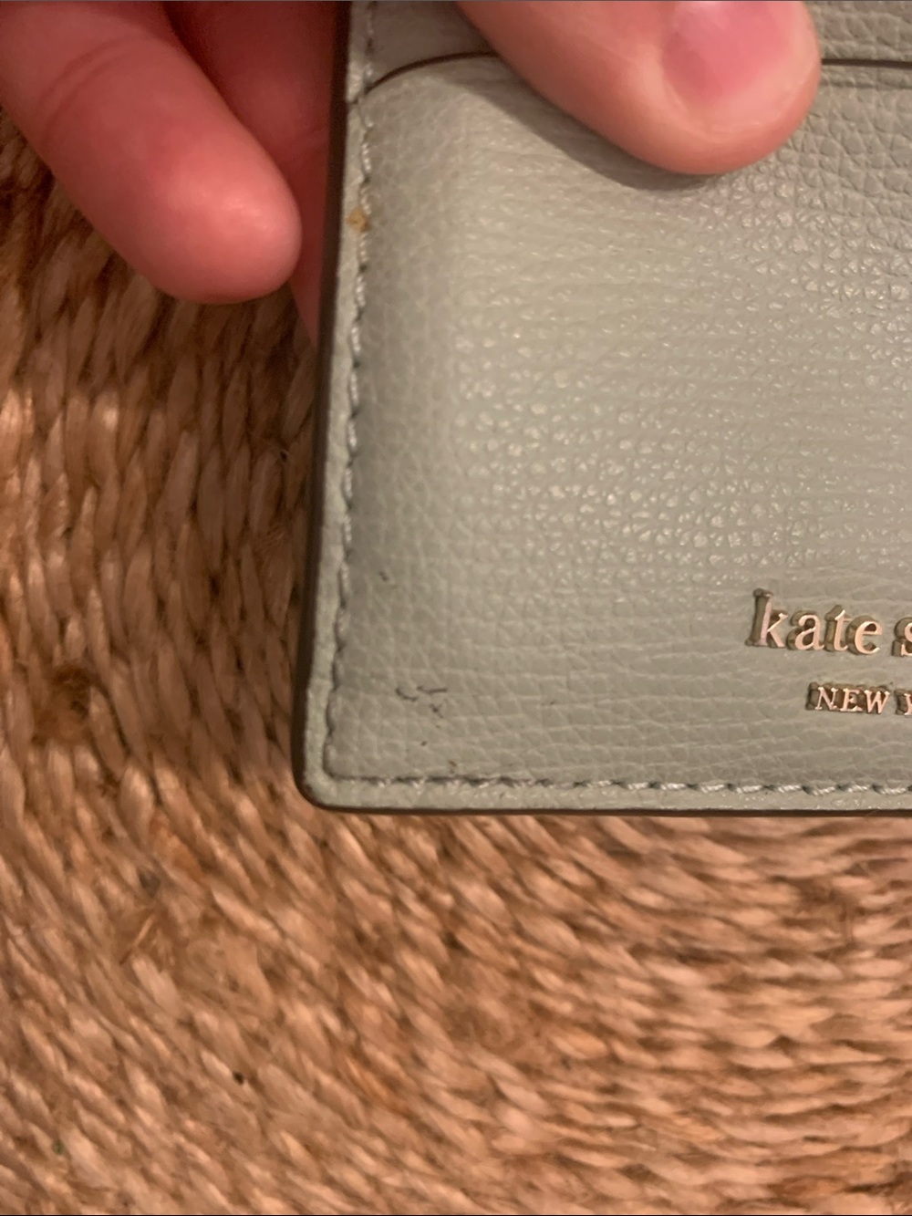 kate spade mint Leather Card Holder wallet - Picture 3 of 6